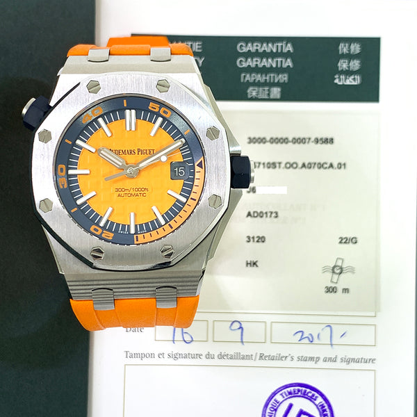 Audemars Piguet Royal Oak 15710ST.OO.A070CA.01 Orange Dial Sep 2017