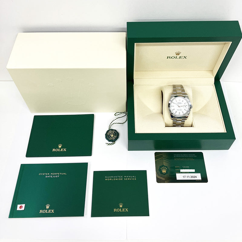 2 Rolex Datejust 126300 White Dial Nov 2024