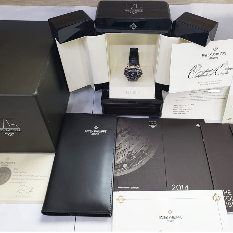 Patek Philippe World Time 175th Anniversary - Limited Ed. 5575G-001 Black Dial Aug 2015