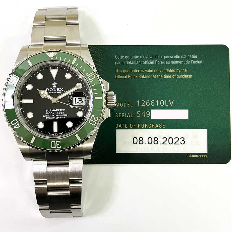 Rolex Submariner Date 126610LV Black Dial Aug 2023