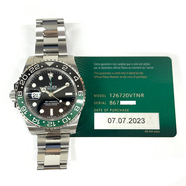 Rolex GMT-Master II 126720VTNR Sprite Dial Jul 2023