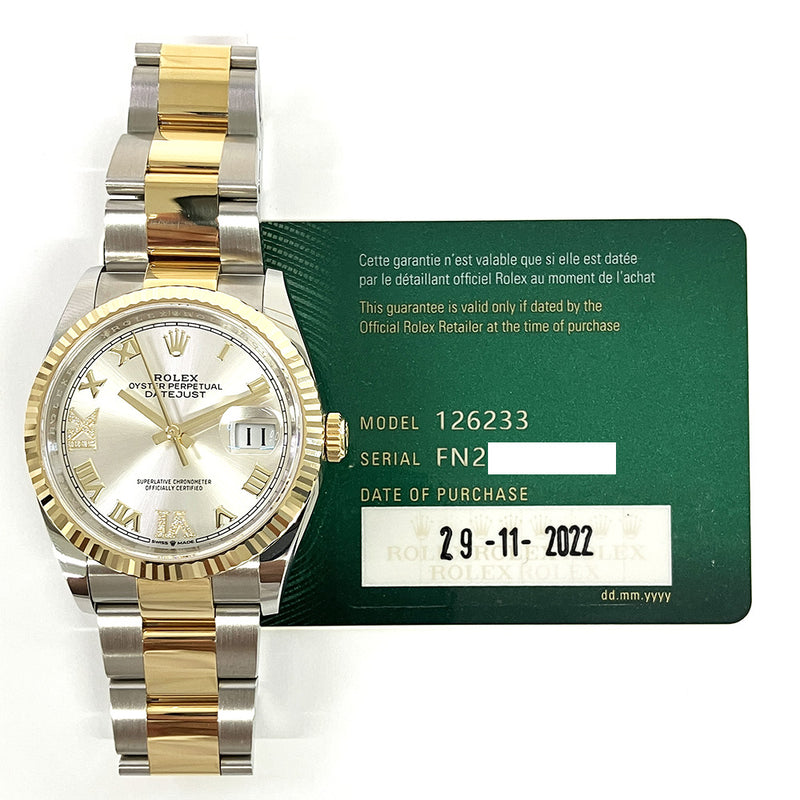 Rolex Datejust 126233 Silver VI&IX Dial Nov 2022