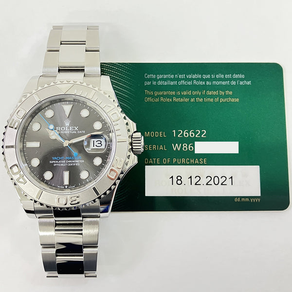 Rolex Yacht Master 126622 Slate Dial Dec 2021