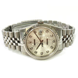 Rolex Detajust 16234G Silver Diamond Dial Aug 2004