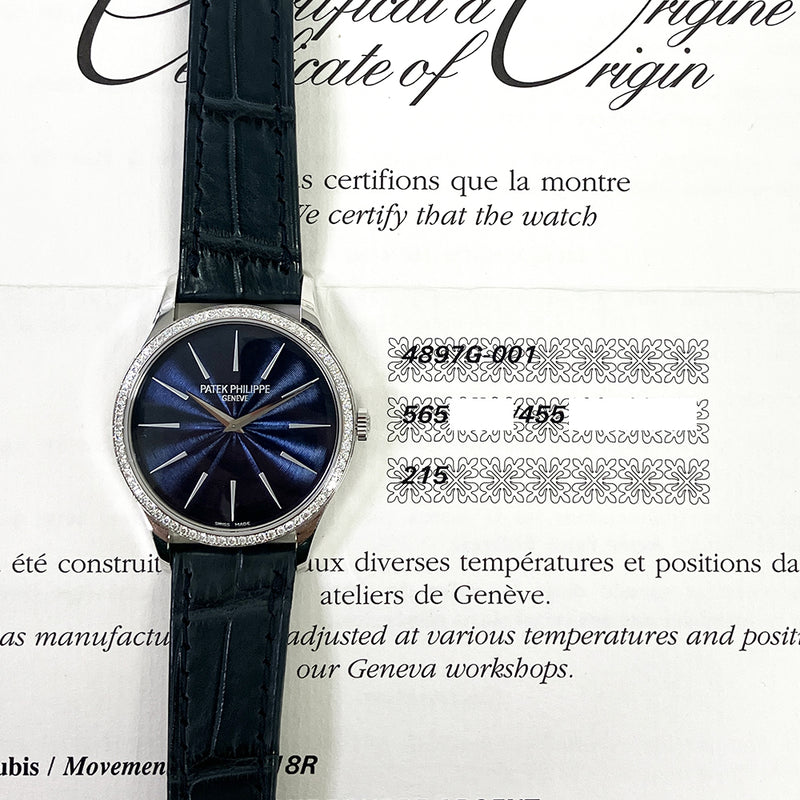 Patek Philippe Calatrava 4897G-001 Blue Dial Jun 2012