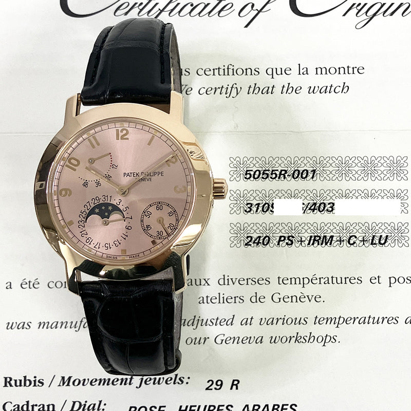 Patek Philippe Complications 5055R-001 Rose Dial Nov 1999