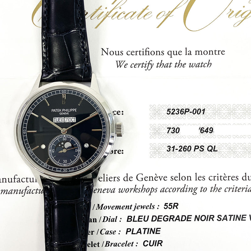 Patek Philippe Complications 5236P-001 Blue Dial Oct 2021