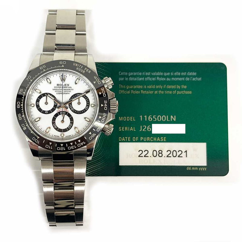 Rolex Cosmograph  Daytona 116500LN White Dial Aug 2021