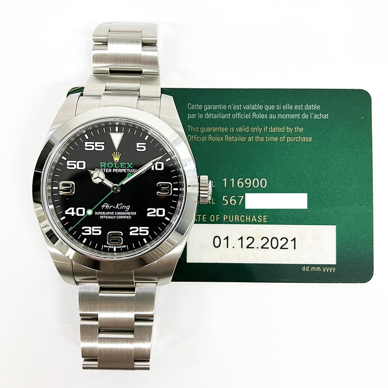 Rolex Air-King 116900 Black Dial Dec 2021