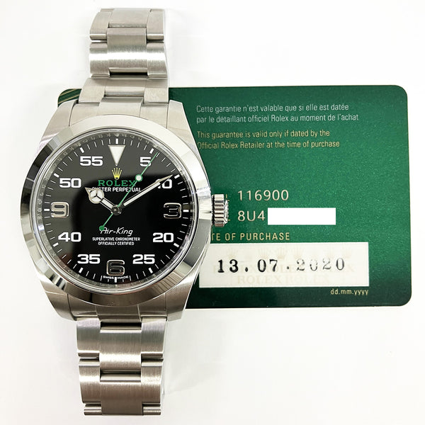 Rolex Air-King 116900 Black Dial Jul 2020