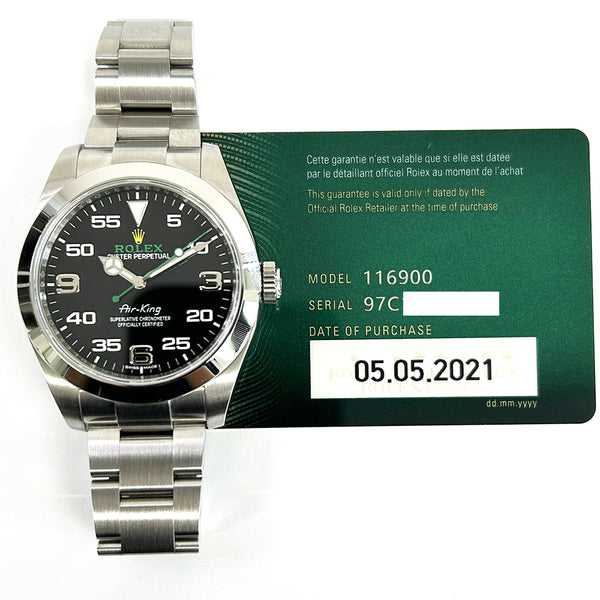 Rolex Air-King 116900 Black Dial May 2021