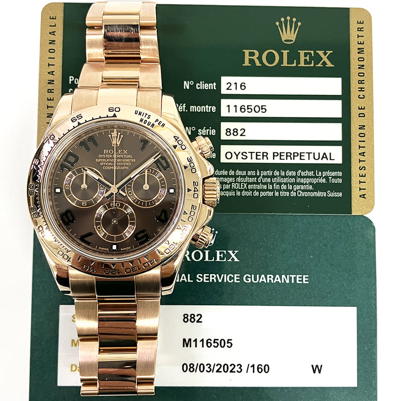 Rolex Cosmograph Daytona 116505 Champagne Dial Apr 2014