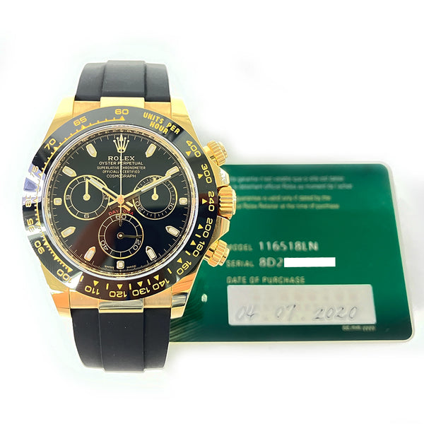 Rolex Cosmograph Daytona 116518LN Black Dial Jul 2020