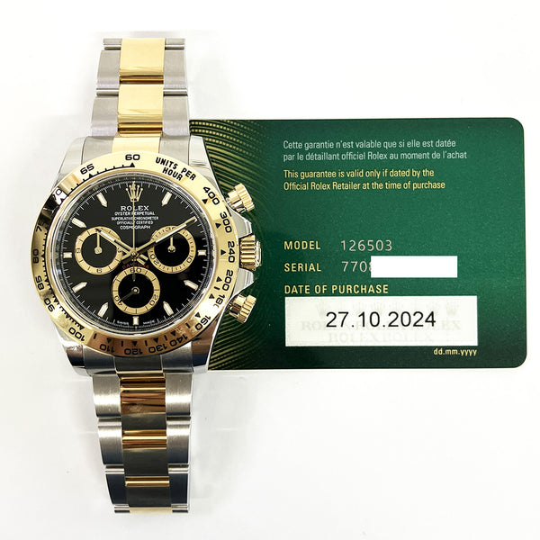 Rolex Cosmograph Daytona 126503 Black Dial Oct 2024