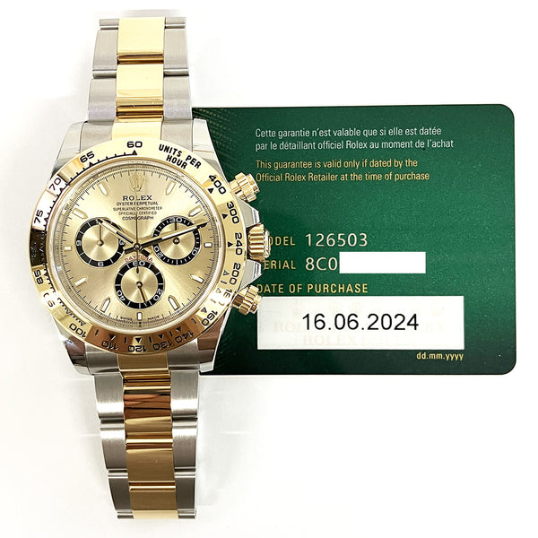 Rolex Cosmograph Daytona 126503 Champagne Dial Jun 2024