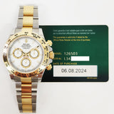 Rolex Cosmograph Daytona 126503 White Dial Aug 2024