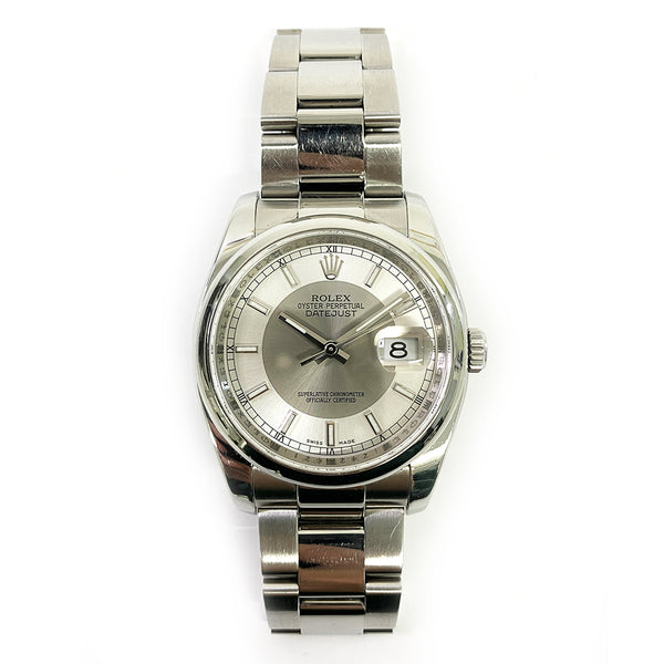 Rolex Datejust 116200 Silver Tuxedo Dial Feb 2007