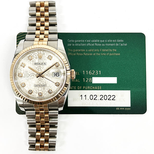 Rolex Datejust 116231 Silver Dial Feb 2022