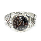 Rolex Datejust 116234 Black Roman Dial Sep 2008