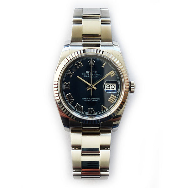 Rolex Datejust 116234 Blue Roman Dial Dec 2013