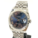 Rolex Datejust 116234 Blue Roman Dial Oct 2018