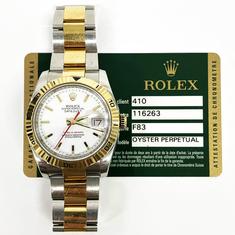 Rolex Datejust 116263 White Dial Jun 2010