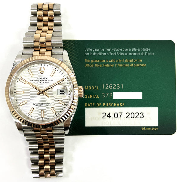 Rolex Datejust 126231 Silver Fluted Dial Jul 2023