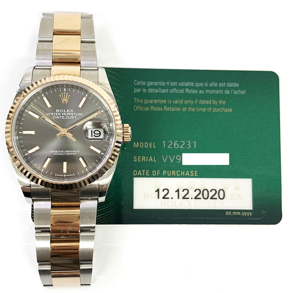 Rolex Datejust 126231 Slate Dial Dec 2020