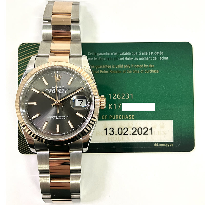 Rolex Datejust 126231 Slate Dial Feb 2021