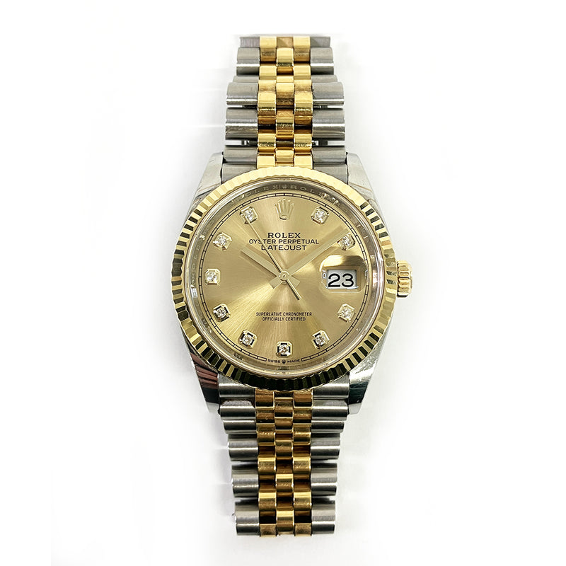 Rolex Datejust 126233 Champagne Diamond Dial Aug 2021