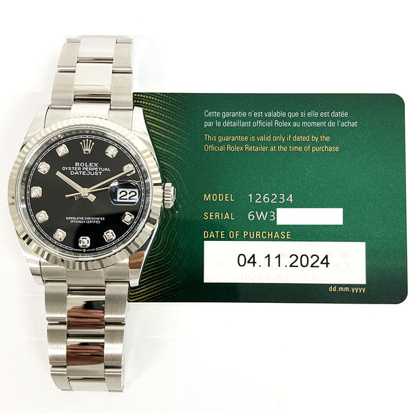 Rolex Datejust 126234 Black Diamond Dial Nov 2024