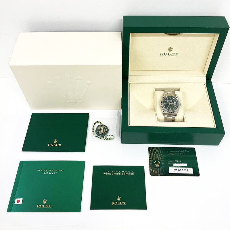 Rolex Datejust 126234 Green Palm Mar 2022