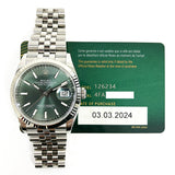 Rolex Datejust 126234 Mini Green Dial Mar 2024