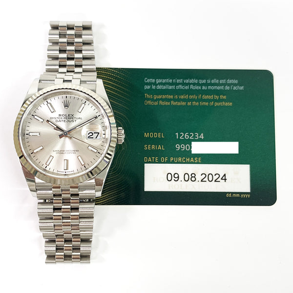 Rolex Datejust 126234 Silver Dial Aug 2024