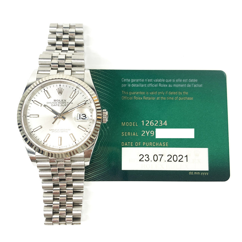 Rolex Datejust 126234 Silver Dial Jul 2021