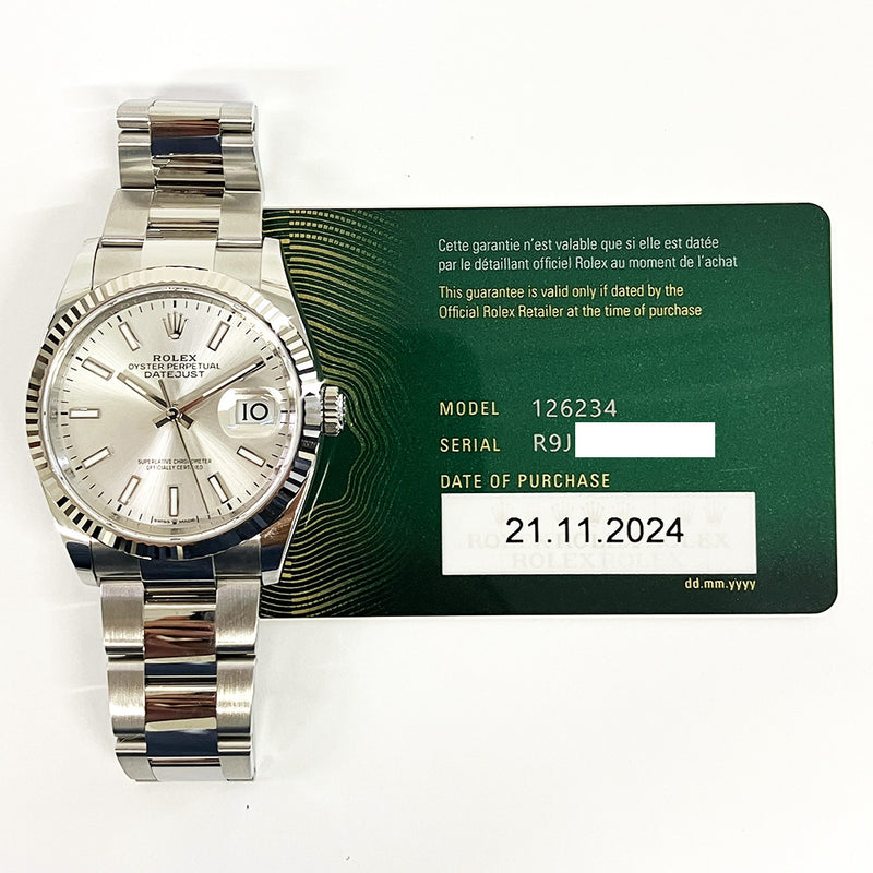 Rolex Datejust 126234 Silver Dial Nov 2024