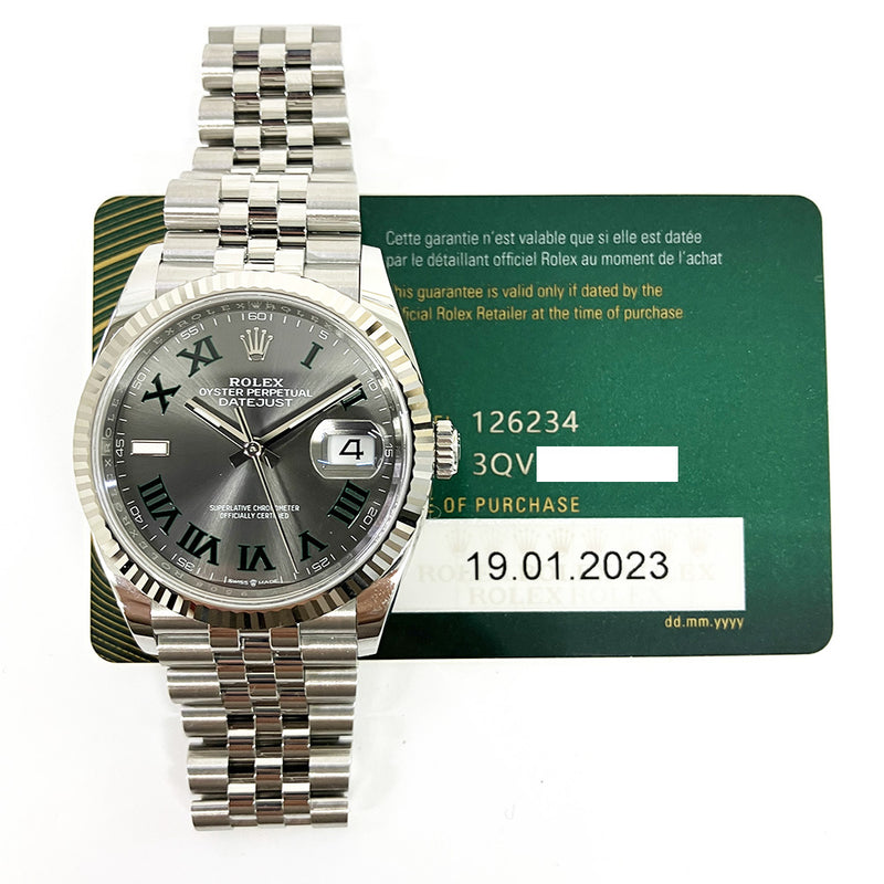 Rolex Datejust 126234 Wimbledon Dial Jan 2023