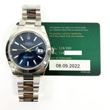 Rolex Datejust 126300 Blue Dial Sep 2022