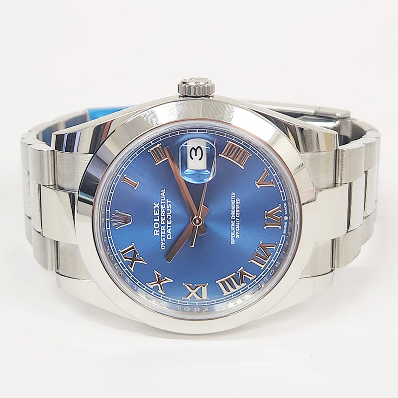 Rolex Datejust 126300 Blue Roman Dial Aug 2022