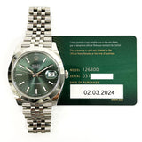 Rolex Datejust 126300 Green Dial Mar 2024