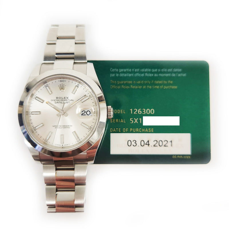 Rolex Datejust 126300 Silver Dial Apr 2021