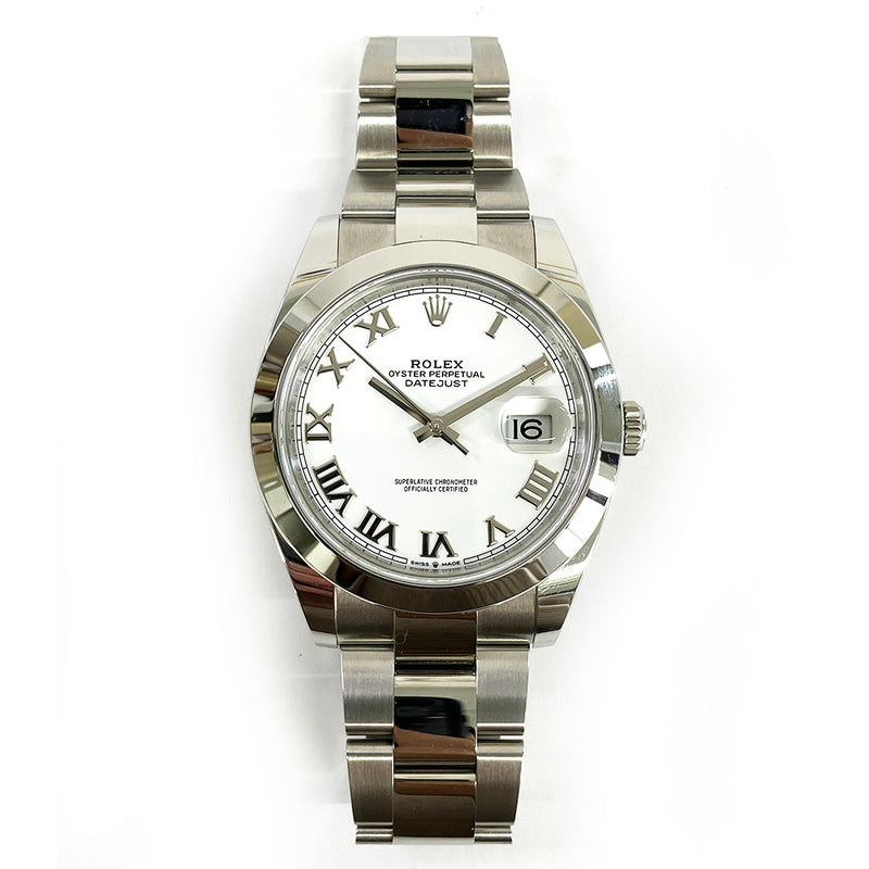 Rolex Datejust 126300 White Roman Dial Feb 2024