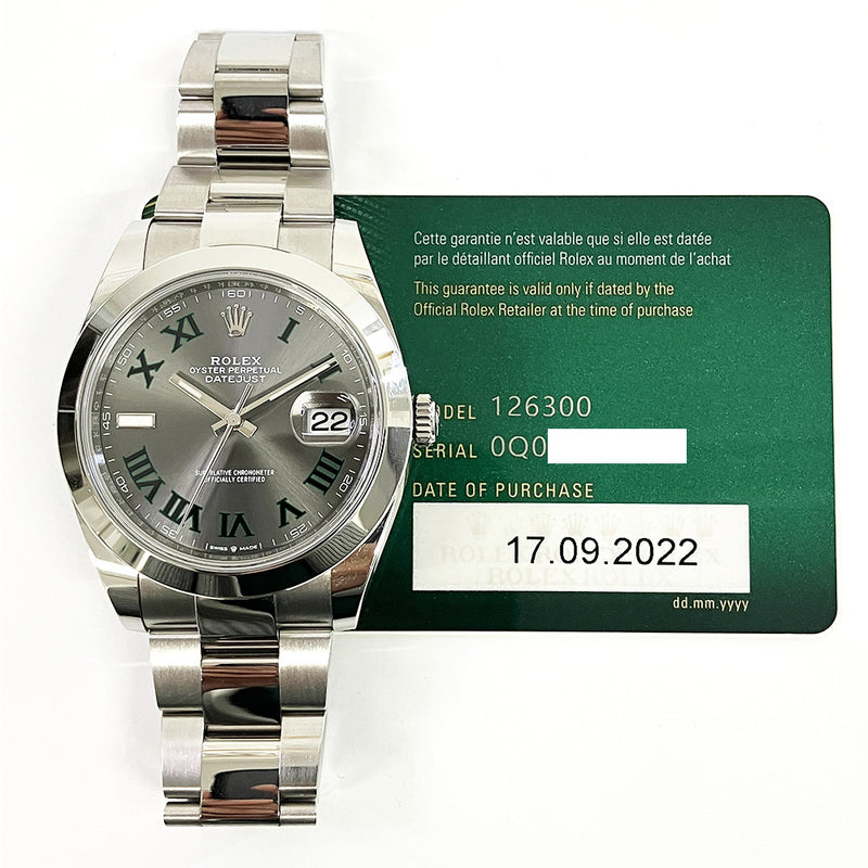 Rolex Datejust 126300 Wimbledon Dial Sep 2022