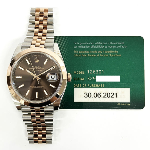 Rolex Datejust 126301 Chocolate Dial Jun 2021