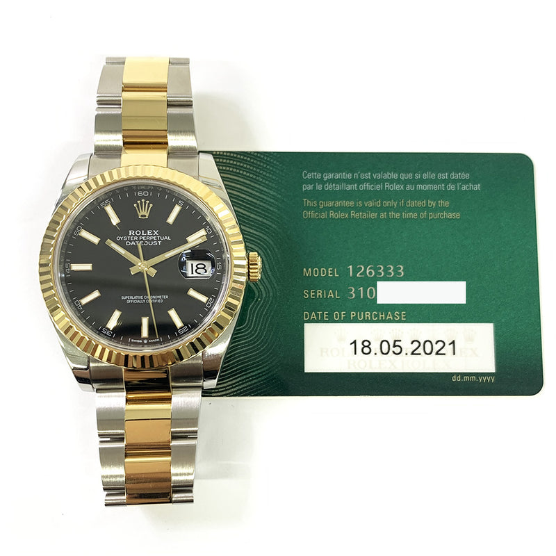 Rolex Datejust 126333 Black Dial May 2021