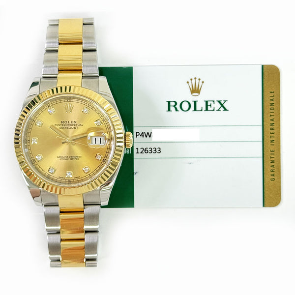 Rolex Datejust 126333 Champagne Diamond Dial Mar 2017