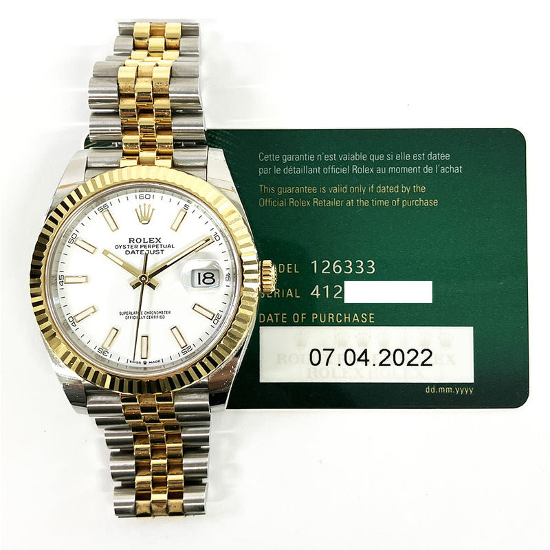 Rolex Datejust 126333 White Dial Apr 2022