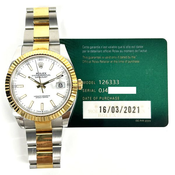 Rolex Datejust 126333 White Dial Mar 2021