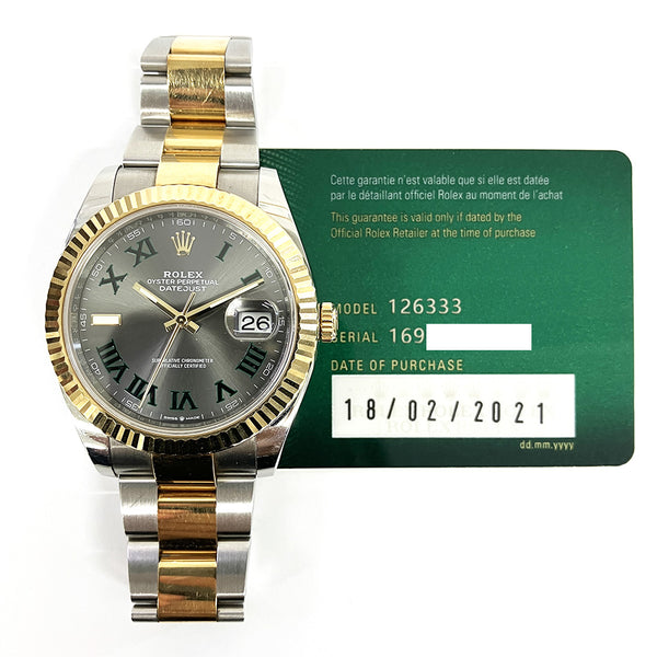 Rolex Datejust 126333 Wimbledon Dial Feb 2021