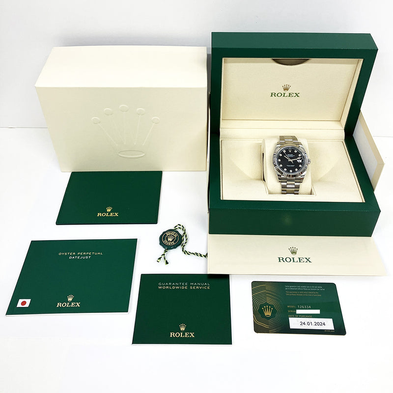 Rolex Datejust 126334 Black Diamond Dial Jan 2024